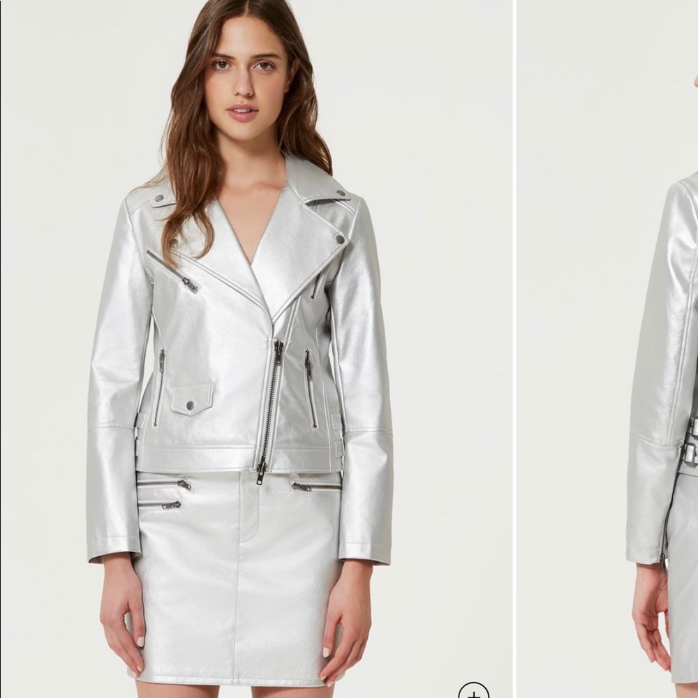 Rebecca Minkoff Hudson jacket silver new